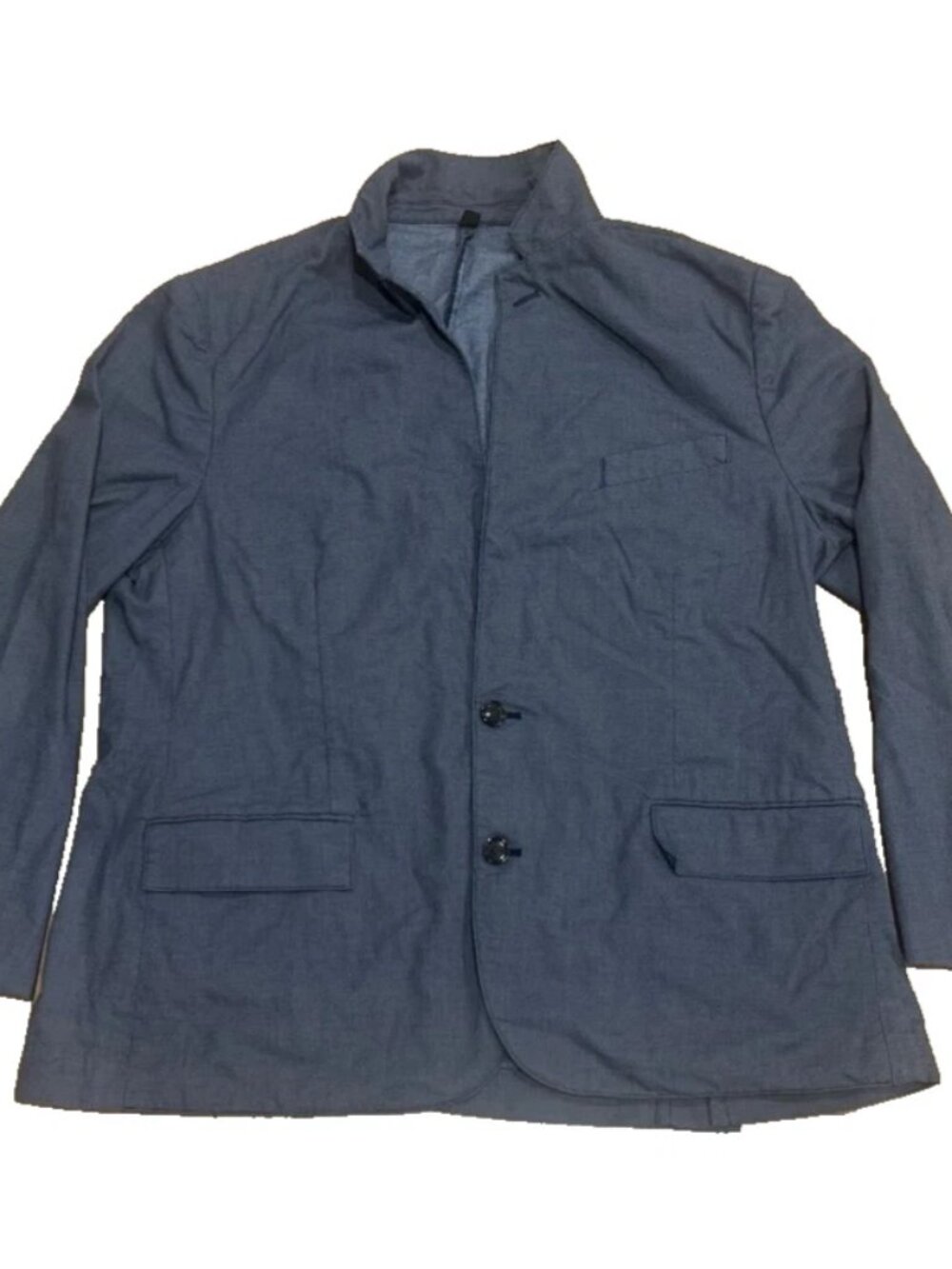 J.Crew Ludlow Slim Fit Unstructured Suit Jacket Grey Blue Blazer Mens Size XL